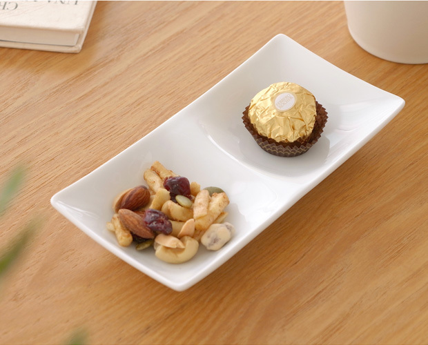 11/30・12/1はポイント10倍／ ミヤマ kowake コワケ 2つ仕切り皿 白磁