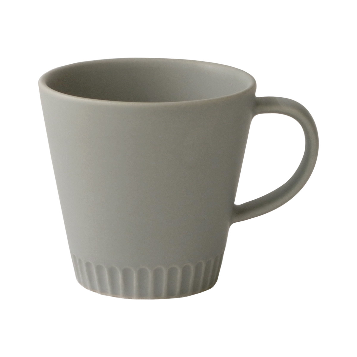 陶器製 花器 取っ手付き 茶色と白のストライプ 陶器製 花器 取っ手付き