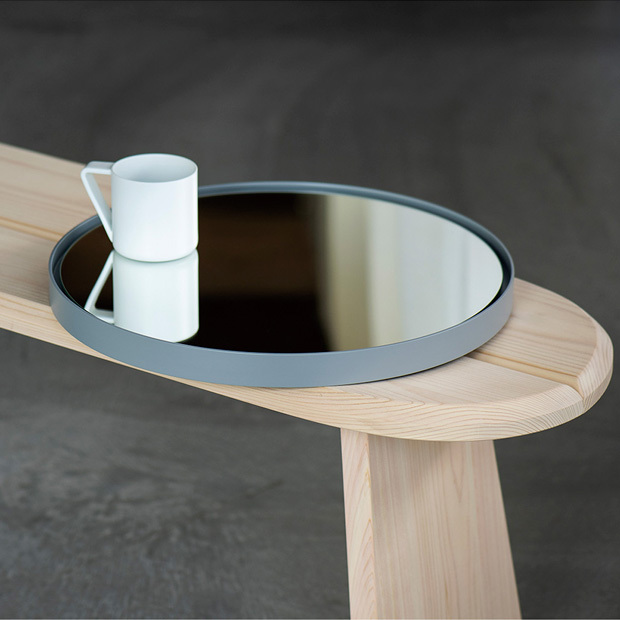 鏡 壁掛け ミラー 丸 丸い ウォールミラー 木製 フレーム SEKISAKA