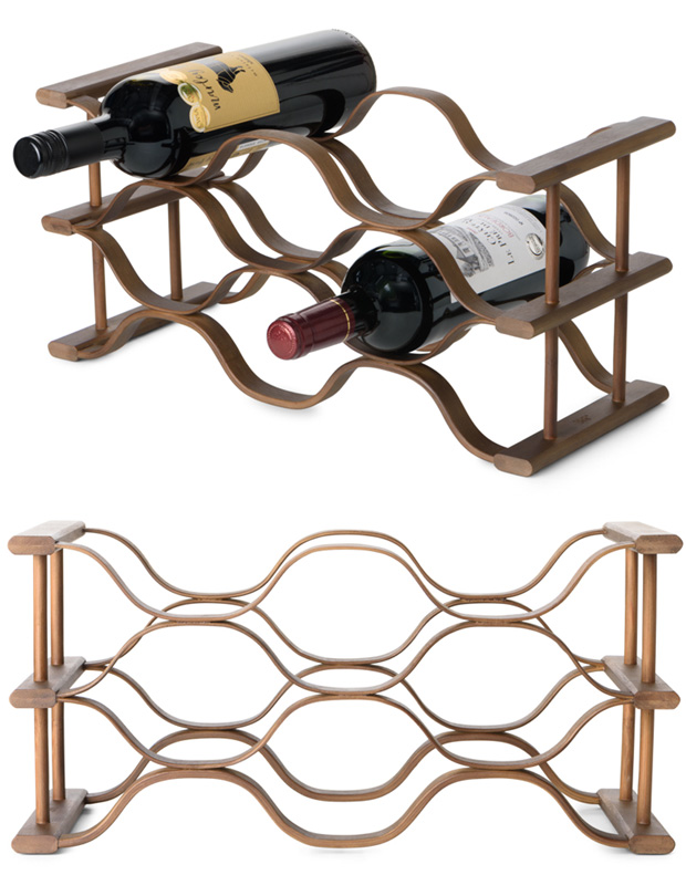 Gudee ワインラック 6本用 ワイン収納 保管 木製 竹 WAVI Wine rack 6-bottle ナチュラル ブラウン GudeeLife　Gudee