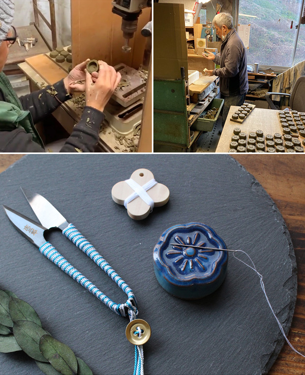 Cohana 淡路瓦の針が磨ける針やすめ 日本製 Made in Japan コハナ 裁縫道具
