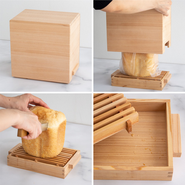 ブレッドケース パンケース 木製 日本製 3wayの天然杉 ブレッドボックス 1.5斤用 食品 食パン 保存 保存箱 国産 いなかず商店