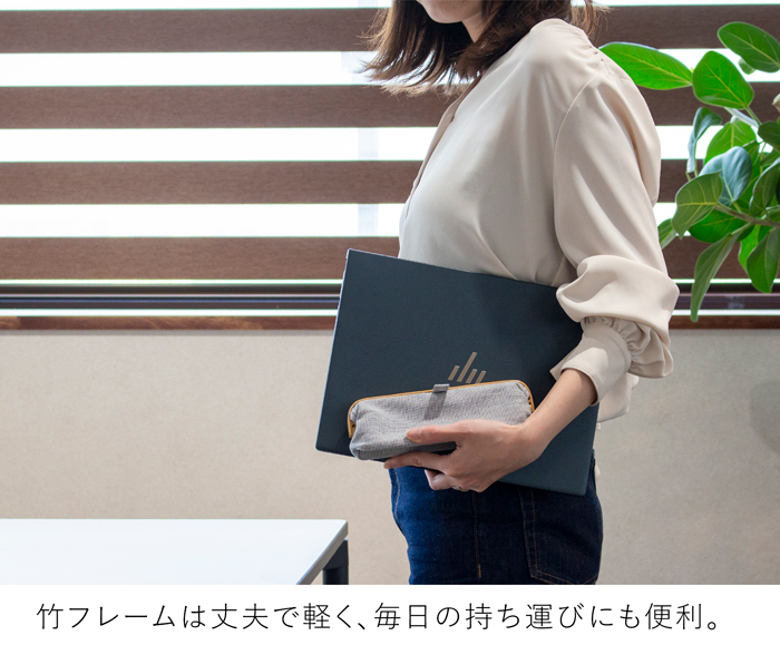 Gudee グディ ペンケース ペンポーチ 筆箱 文房具 がま口 レディース メンズ 木製 竹 布 UROKI Pen pouch GudeeLife