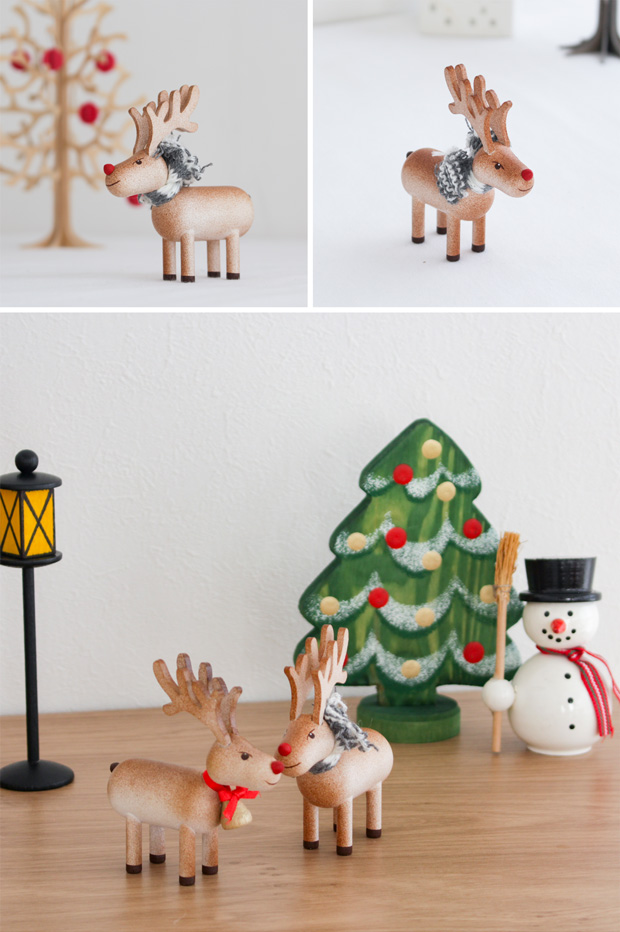 ノルディカニッセ トナカイ ブラウン マフラー NORDIKA nisse