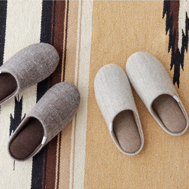 ABE HOME SHOES ウールホームシューズ Lサイズ 24.5〜26cm 阿部産業 スリッパ  冬用 ルームシューズ 室内履き 無地 日本製 来客用 レディース メンズ 大人用