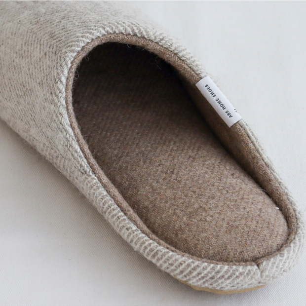 ABE HOME SHOES ウールホームシューズ Lサイズ 24.5〜26cm 阿部産業 スリッパ  冬用 ルームシューズ 室内履き 無地 日本製 来客用 レディース メンズ 大人用