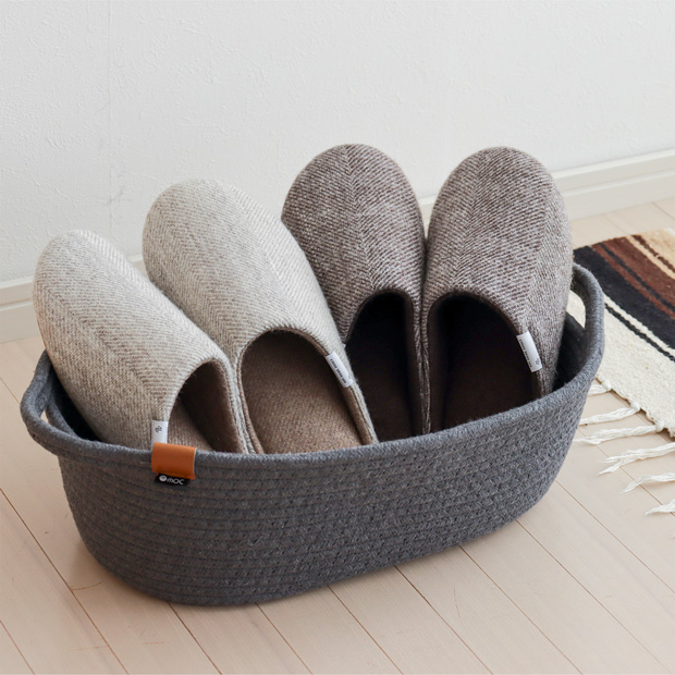 ABE HOME SHOES ウールホームシューズ Lサイズ 24.5〜26cm 阿部産業 スリッパ  冬用 ルームシューズ 室内履き 無地 日本製 来客用 レディース メンズ 大人用