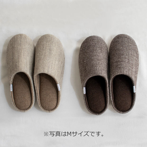 アベホームシューズ ABE HOME SHOES ウールホームシューズ L Lサイズ ルームシューズ スリッパ 無地 日本製