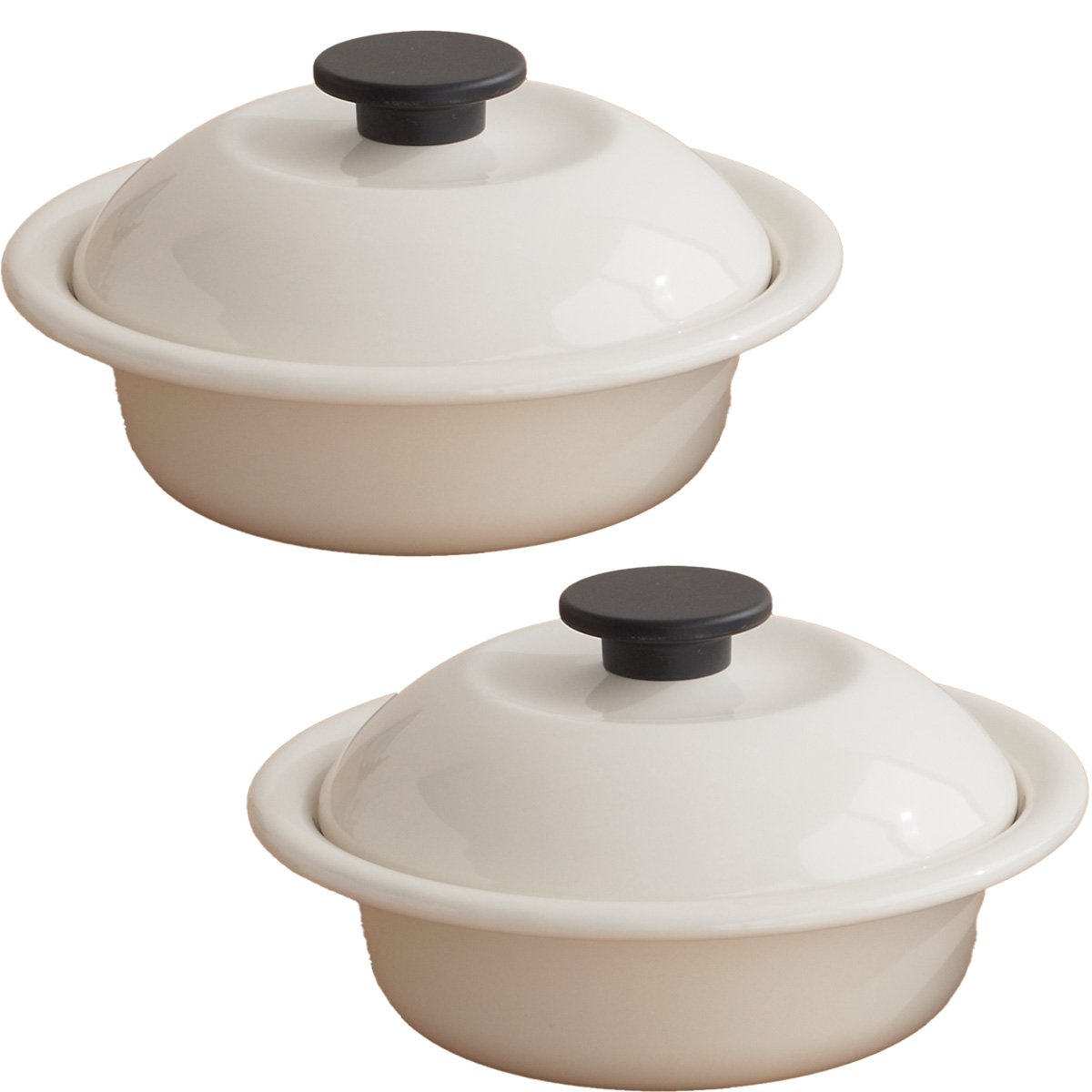 野田琺瑯（noda horo） ココナベ 個々鍋 小 2個セット 19cm 琺瑯