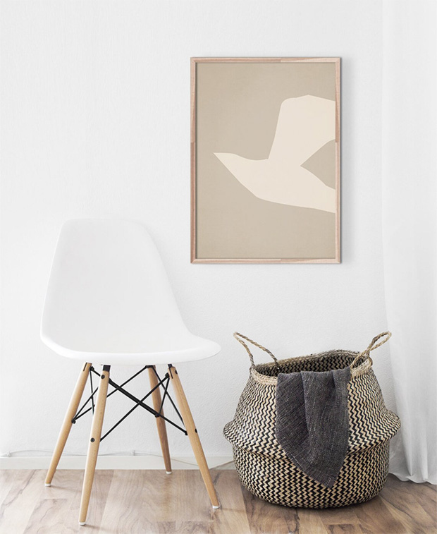 ポスター 50×70 CARO CARO PRINTS Abstract Bird Art Print