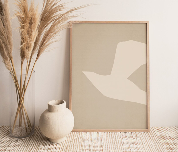 ポスター 50×70 CARO CARO PRINTS Abstract Bird Art Print