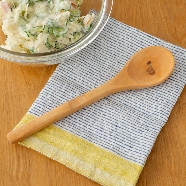 丸潮　スプーン 1/25はポイント10倍／ スプーン 木製 26cm 木のスプーン 丸 ホワイト