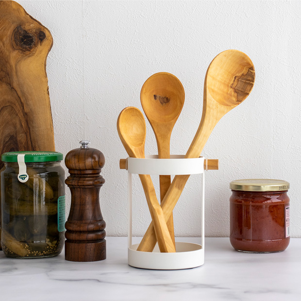 12/5〜7はポイント10倍／ スプーン 木製 26cm 木のスプーン 丸