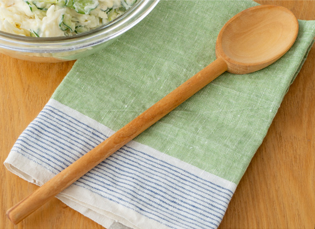 スプーン 木製 30cm 木のスプーン 丸 ホワイト オリーブ カトラリー