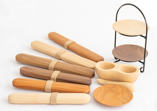 はしばこ 小 箸箱 チェリー メープル 天然木 薗部産業 クラフト木の実 薗部産業