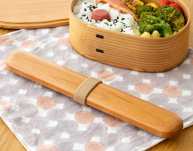 はしばこ 中 箸箱 チェリー メープル 天然木 薗部産業 クラフト木の実 薗部産業