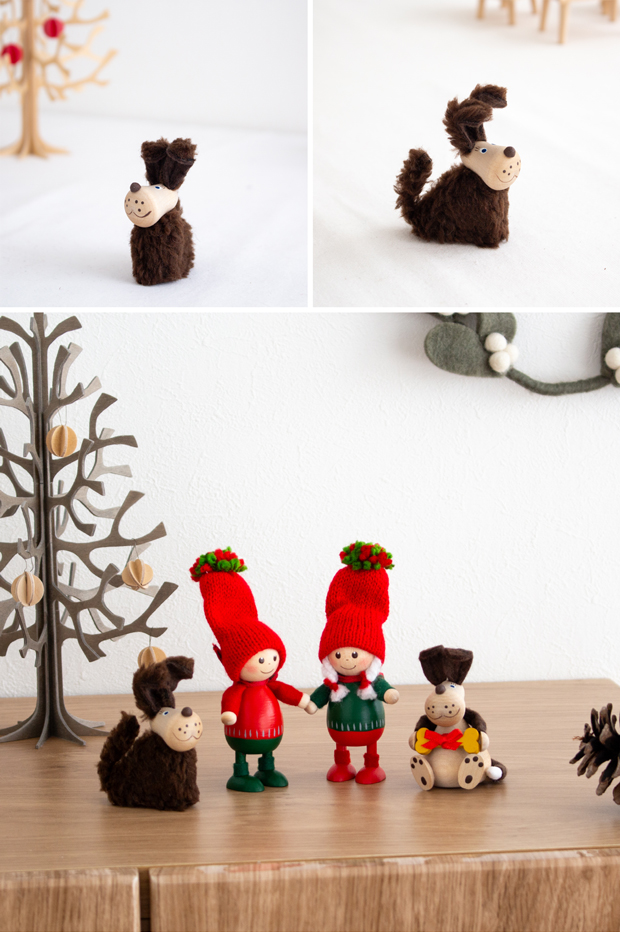 ノルディカニッセ イヌ ブラウン 犬 NORDIKA nisse クリスマス 雑貨