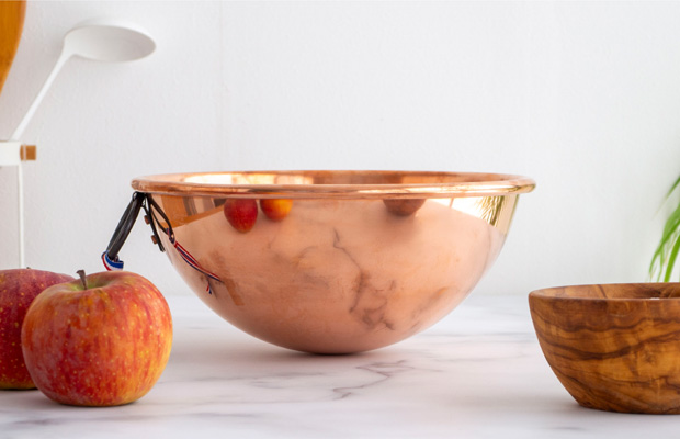 BAUMALU 銅のボウル 26cm 取っ手付き