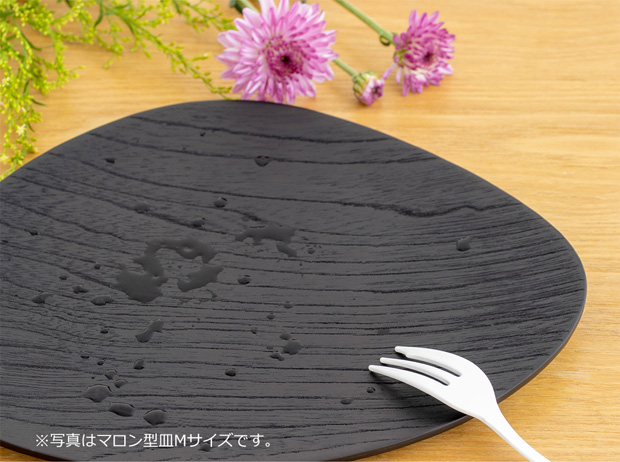 次回入荷未定】木製食器 皿 プレート 木製 食器 四角 21.5cm 黒 日本製