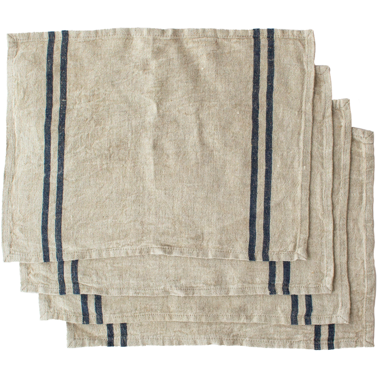 11/30・12/1はポイント10倍／ ランチョンマット リネン Wストライプ 4