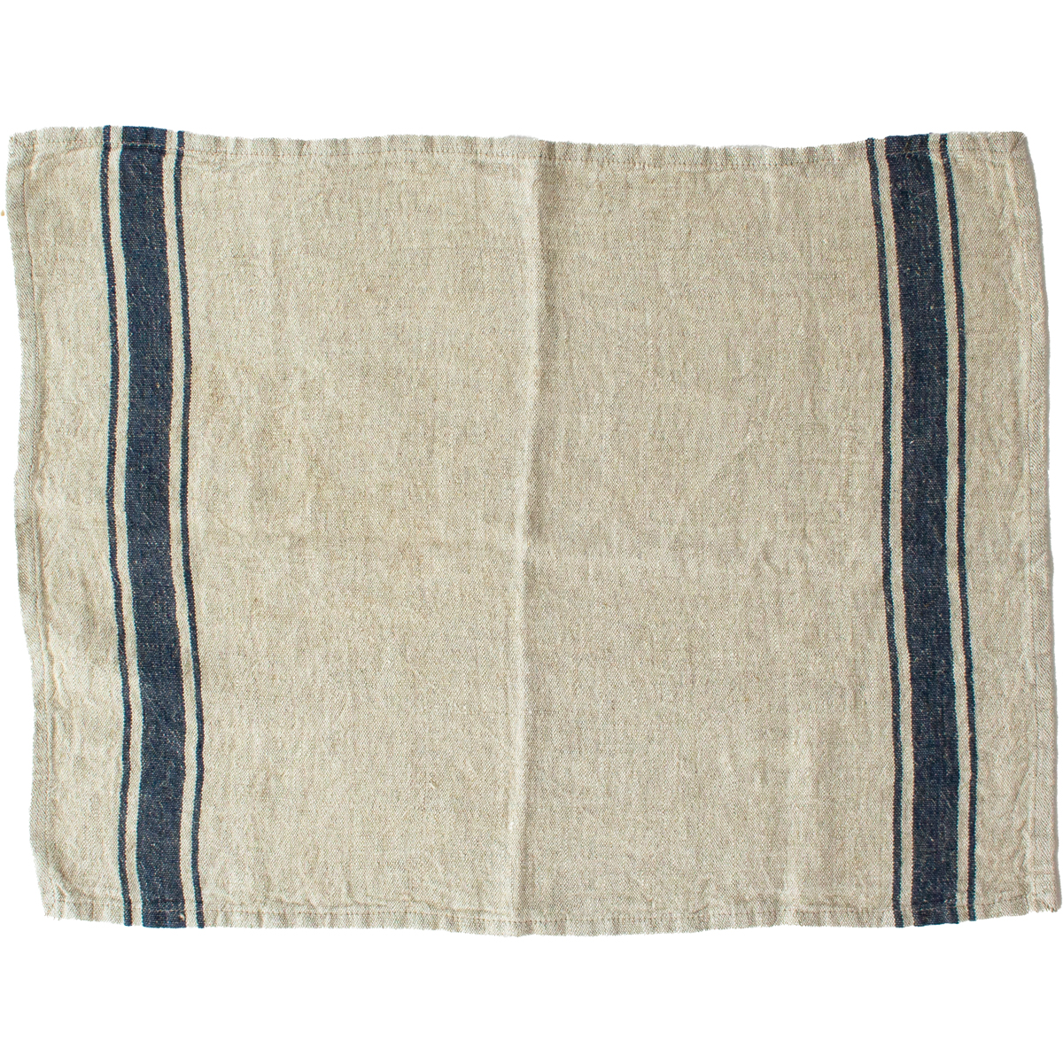 1/30-2/1はP10倍／ キッチンクロス リネン 厚手 ストライプ 45×60cm 1