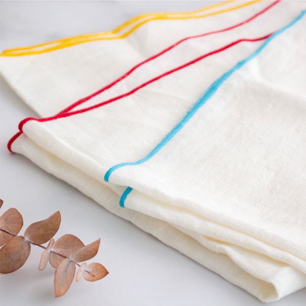 希少 バカラ キッチンクロス 1/30-2/1はP10倍／ キッチンクロス リネン 厚手 カラー 45×60cm 1枚