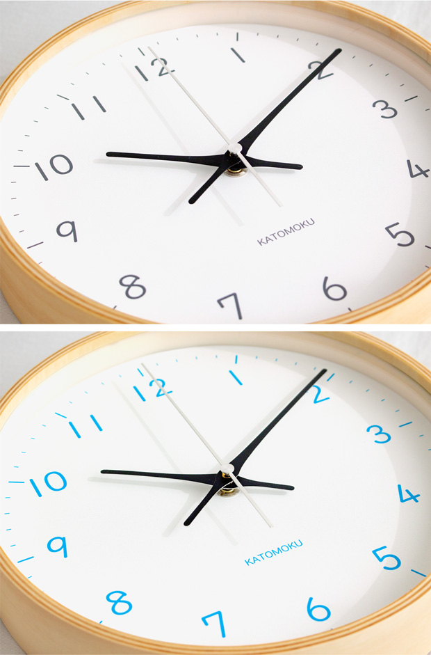 加藤木工 カトモク 掛け時計 KATOMOKU plywood wall clock 22 ナチュラル 掛時計 木製 電波時計 スイープムーブメント 日本製 KM-121
