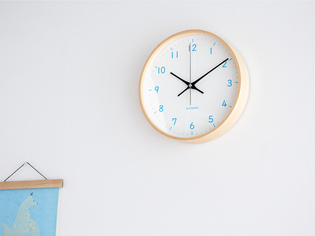 加藤木工 カトモク 掛け時計 KATOMOKU plywood wall clock 22 ナチュラル 掛時計 木製 電波時計 スイープムーブメント 日本製 KM-121