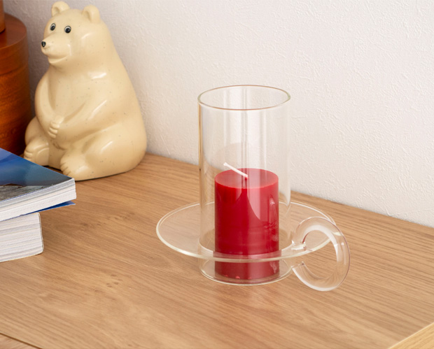 Ferm Living キャンドルホルダー ガラス 北欧 キャンドル スタンド