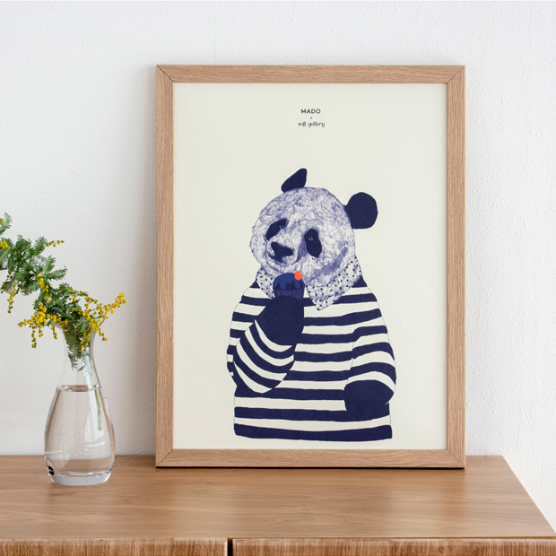 12/5〜7はポイント10倍／ ポスター 北欧 30×40 cm パンダ 動物 MADO