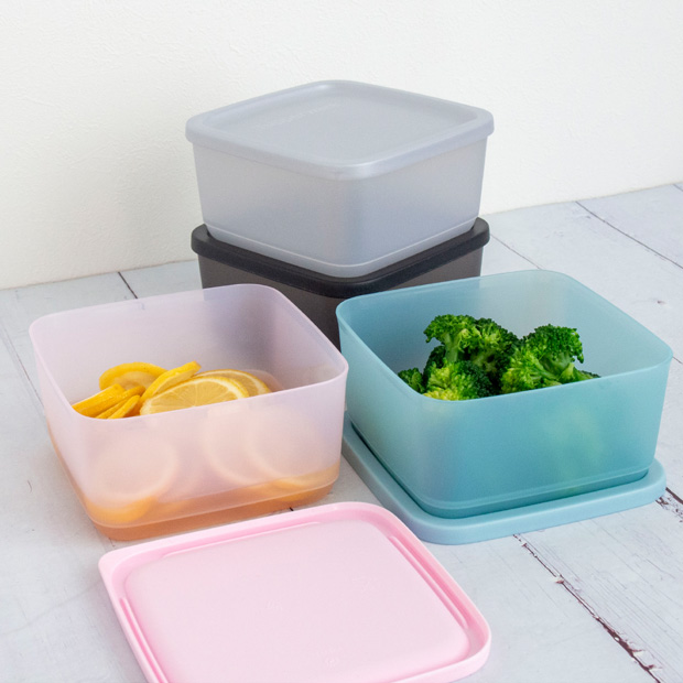 タッパーウェア Tupperware キュービックス スクエア 650ml 保存容器 密封 タッパー 食洗機対応 四角 ストッカー 10年保証