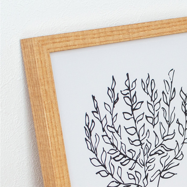 取扱終了】ポスター フレーム付き Le platane Mini 22×22cm 木製