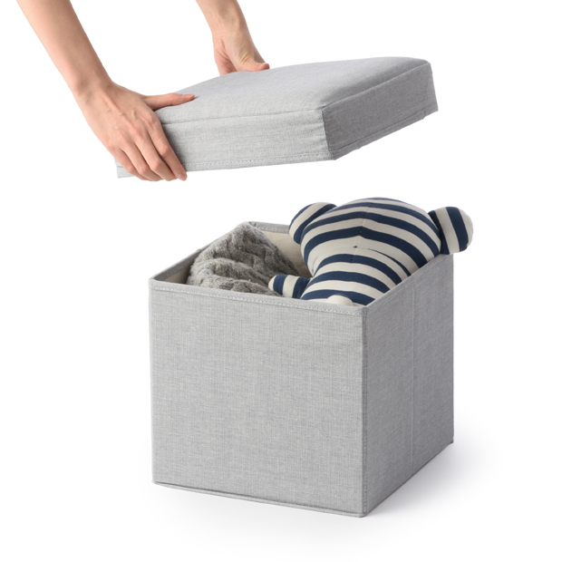 Gudee 収納スツール 布 折りたたみ 収納ボックス 椅子 オットマン チェア 収納ケース 正方形 ALFIO GudeeLife グディ