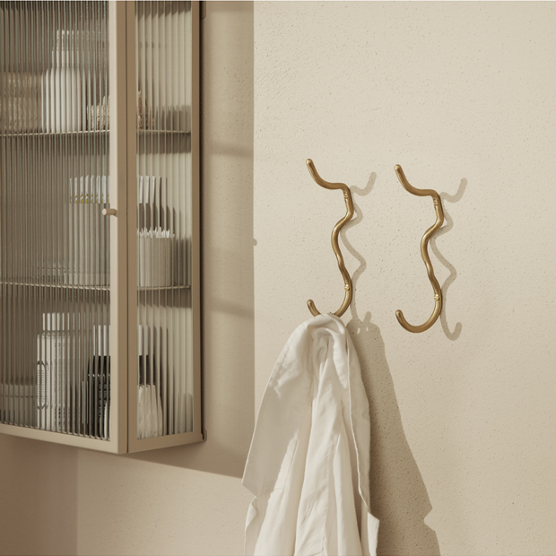 Ferm Living ファームリビング Curvature Hook カーバチュア フック ブラス ブラックブラス