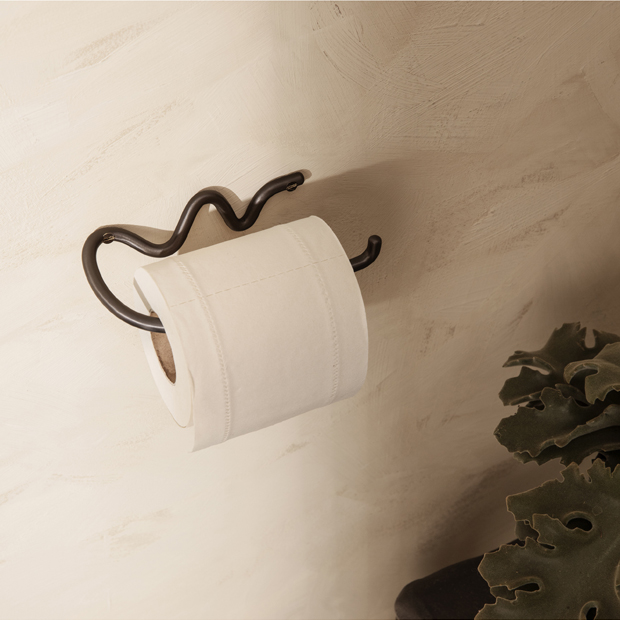 Ferm Living ファームリビング Curvature トイレットペーパーホルダー ブラス ブラックブラス
