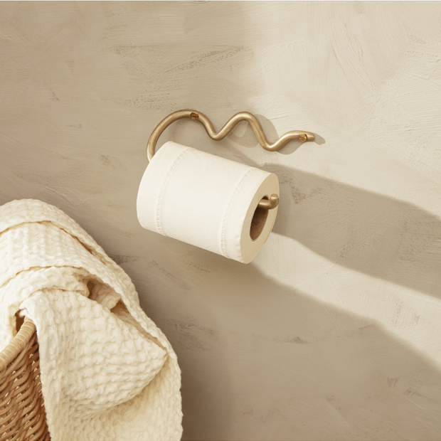 Ferm Living ファームリビング Curvature トイレットペーパーホルダー ブラス ブラックブラス
