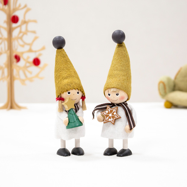 ノルディカニッセ 2点 セット ツリーを持った女の子 ＋ ジンジャー