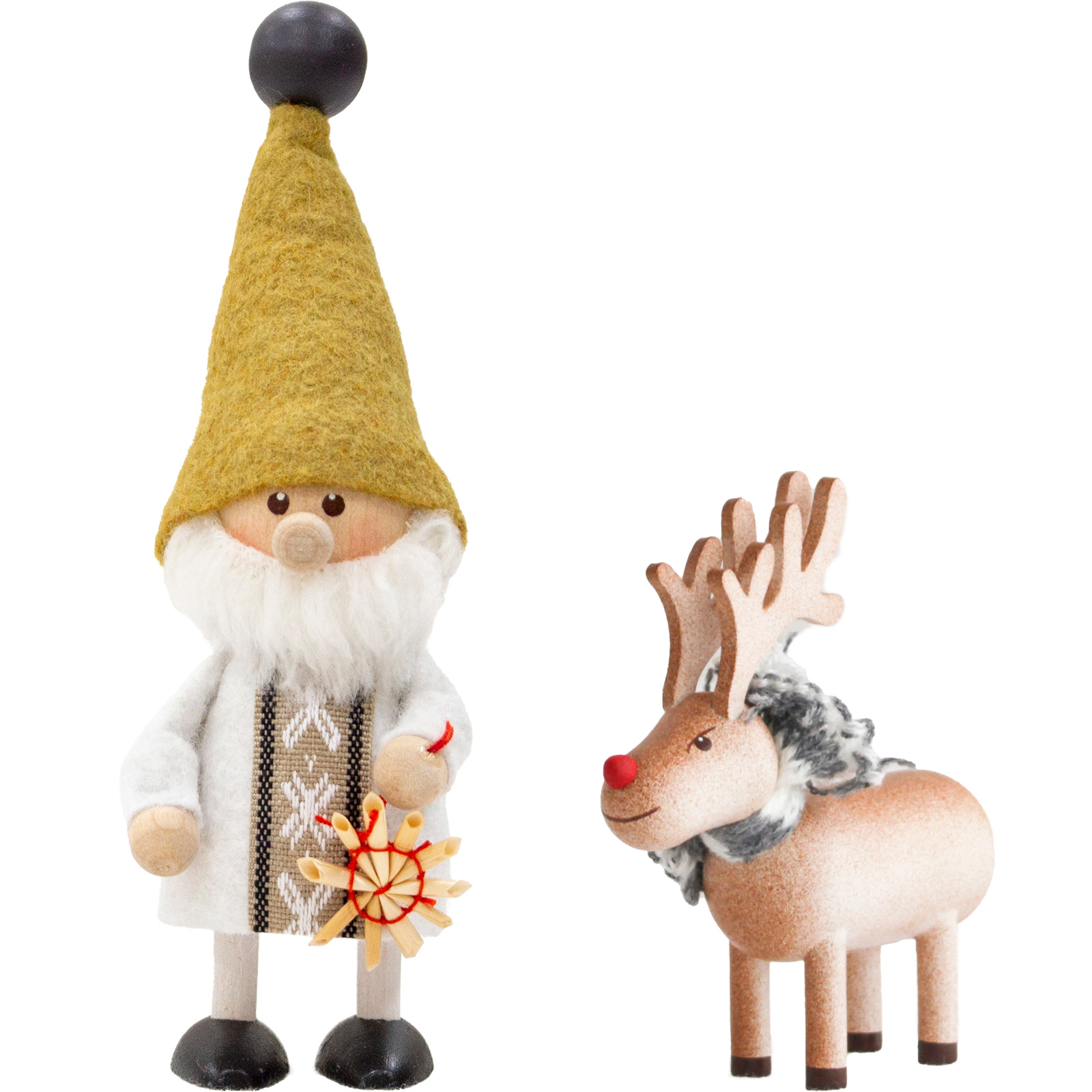 今季完売】ノルディカニッセ ストローオーナメントを持ったサンタ Jule