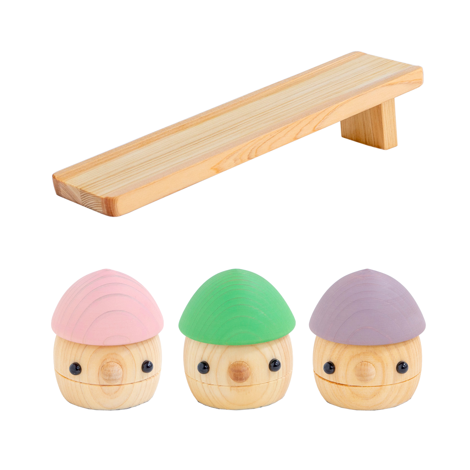 タイム価格比較的美品☆知育玩具☆木のおもちゃどんぐりパパ&ママ&子供