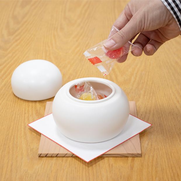 メグえもん様お取り置き630＆631 かもしか道具店 陶の鏡餅 日本製 陶器 鏡餅 容器 お正月 飾りミニ 萬古