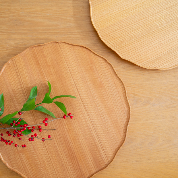 折敷　半切　四十沢木材工芸 折敷 半切 四十沢木材工芸