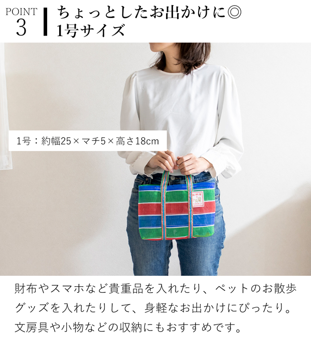 漁師網バッグ 1号 台湾 金獅牌 エコバッグ メッシュバッグ ボーダー 軽量 小さい 収納 手提げ 台湾雑貨