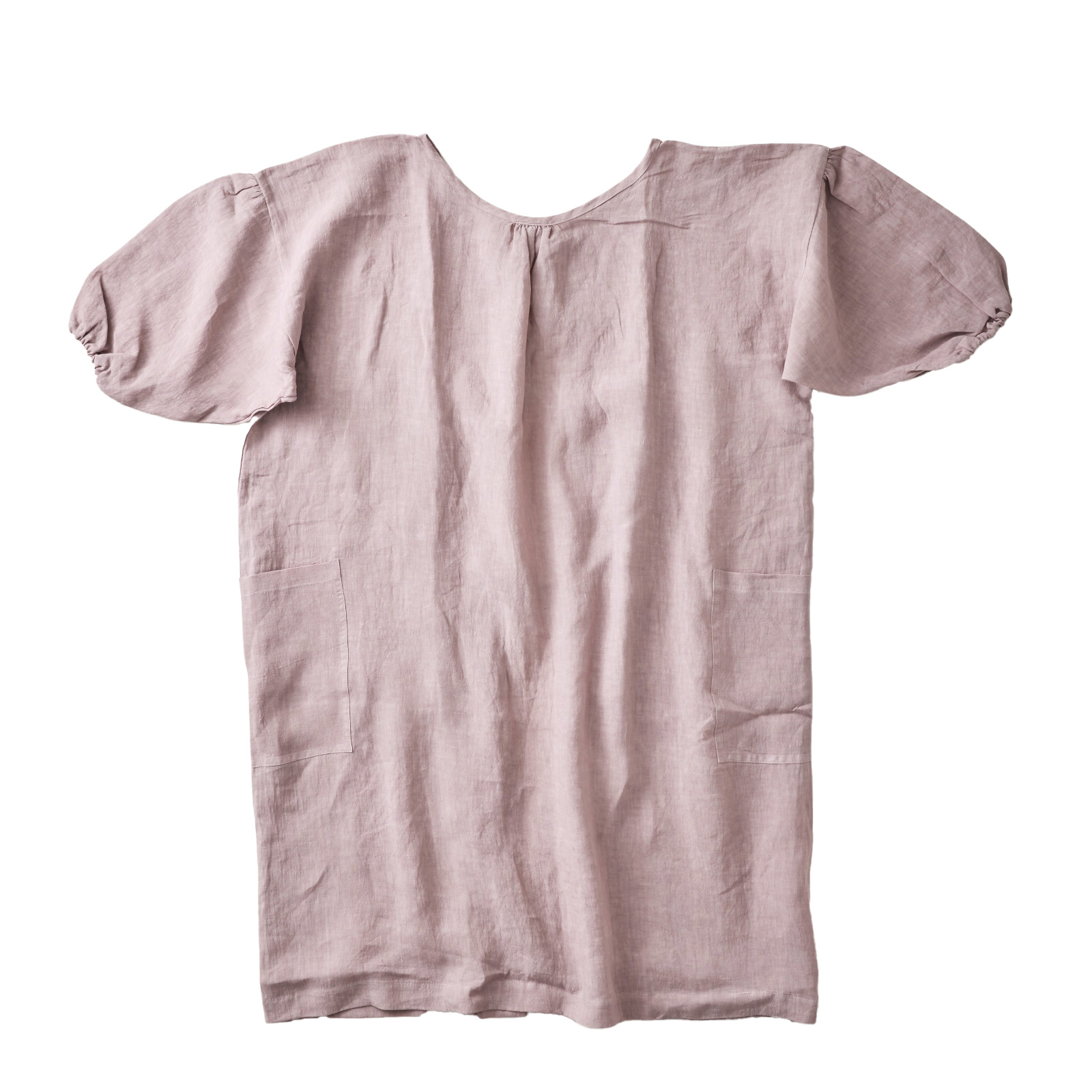 エプロンコート リネン 2way かっぽう着 割烹着 無地 ロング 軽い 麻