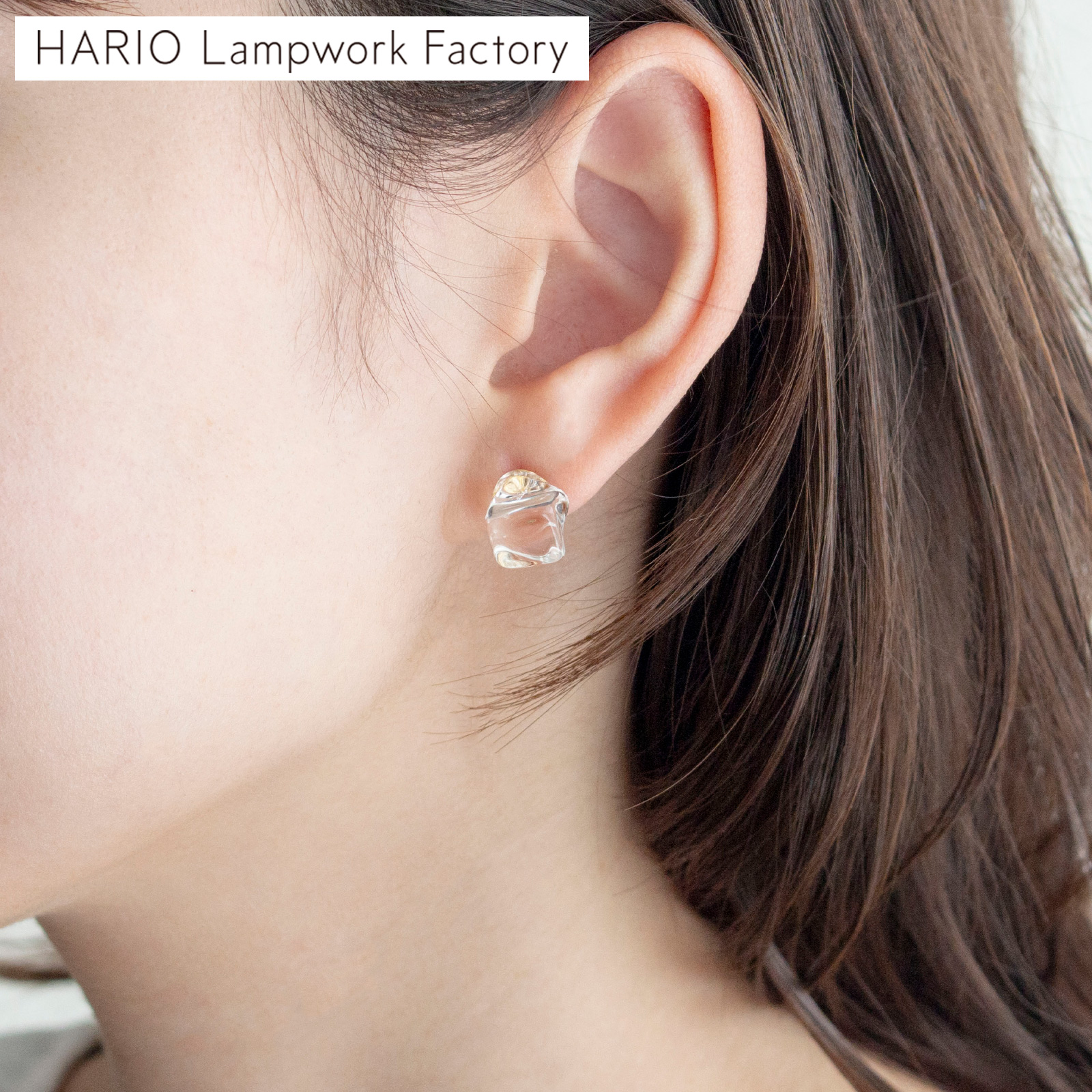 HARIO Lampwork Factory ハリオ ピアス フロート ガラス製