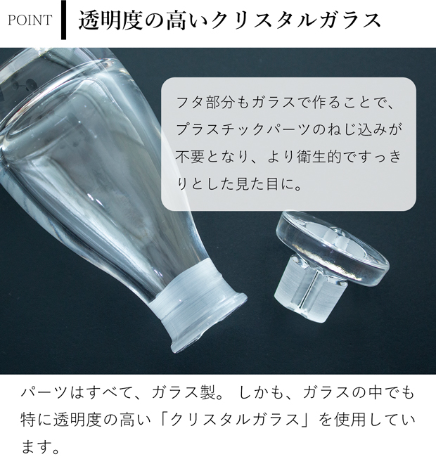 THE 醤油差し 液だれしない醤油さし 80ml CLEAR 紙箱入り ガラス 醤油入れ しょうゆ差し 中川政七商店 日本製