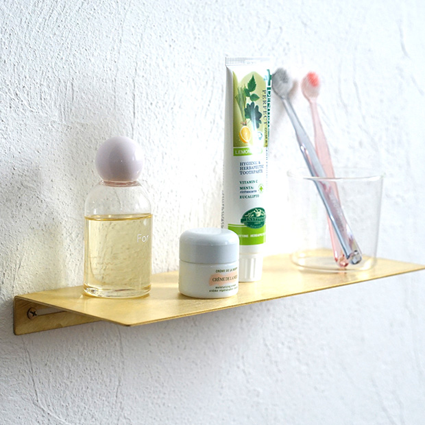 ウォールシェルフ モール壁飾り セット売り AXCIS（アクシス） ＼6/5-7はポイント10倍／ Brass Plate Shelf L