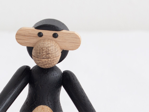 Kay Bojesen カイボイスン モンキーミニ ブラック 正規品 モンキー ミニ ブラック Monkey Mini Black Kay Bojesen Denmark