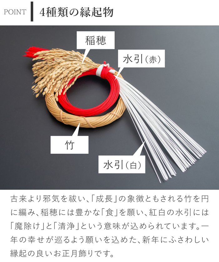 2/25はポイント10倍／ 公長斎小菅 迎春水引リース S ナチュラル 正月