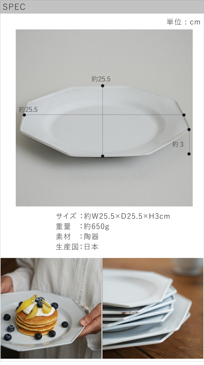 AXCIS（アクシス） Teno オクトゴナルプレート L お皿 おしゃれ 食器