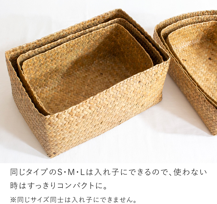 蓋付き 収納かご M 2個セット 幅36cm 長方形 ふた付き四角BOX